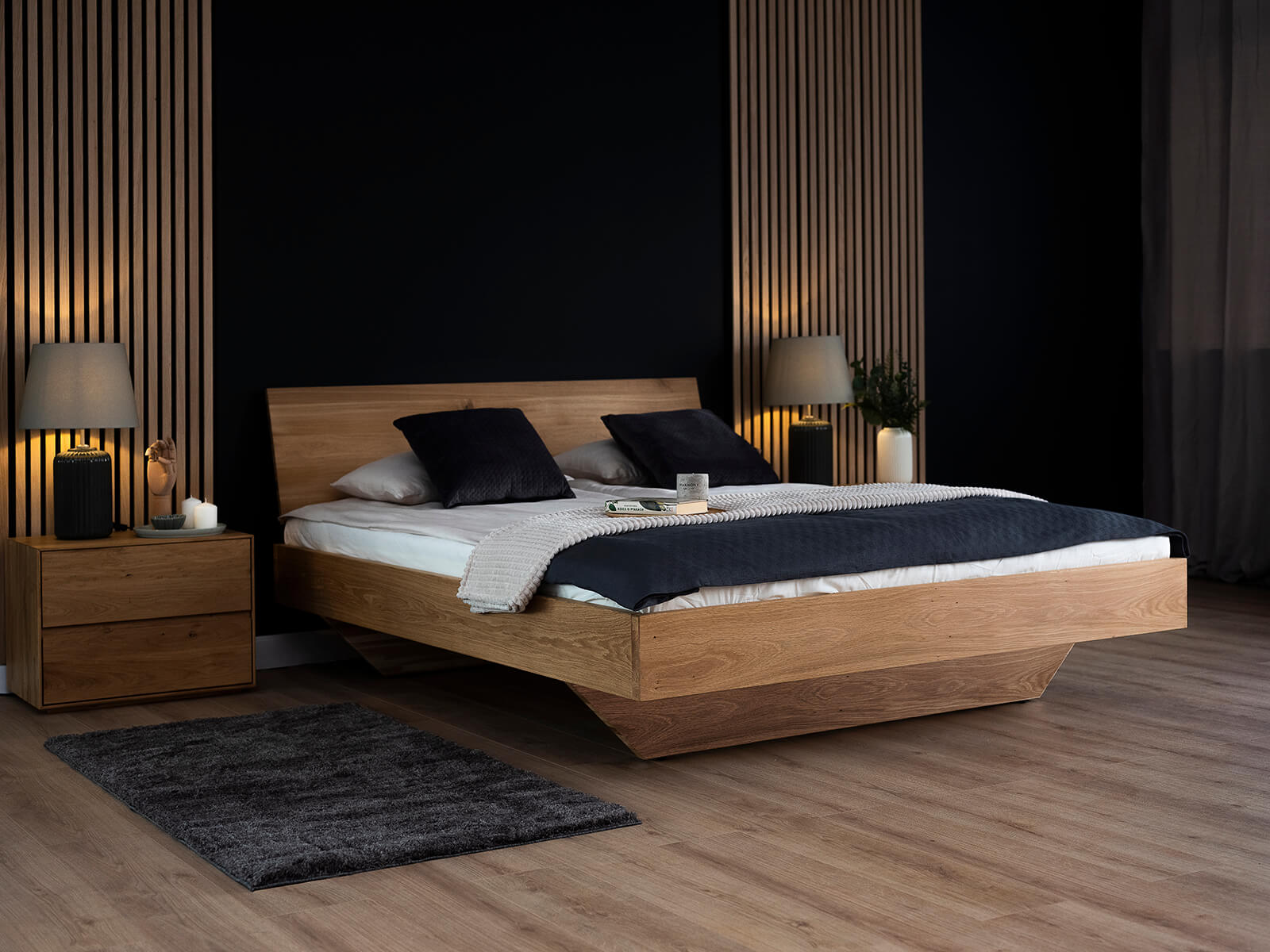 Letto in rovere 180x200cm Levitating Piacenza