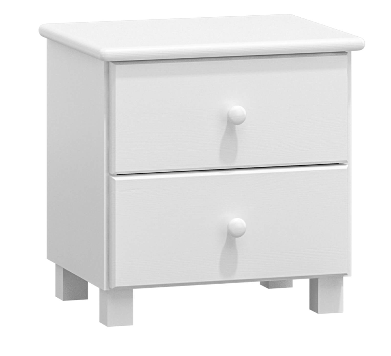 Comodino in legno TINA, colore Bianco