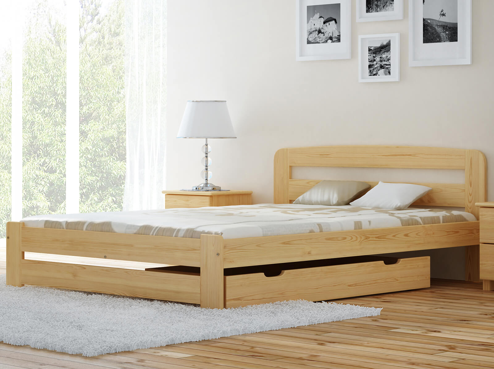 Letto 140x200 Lidia in pino