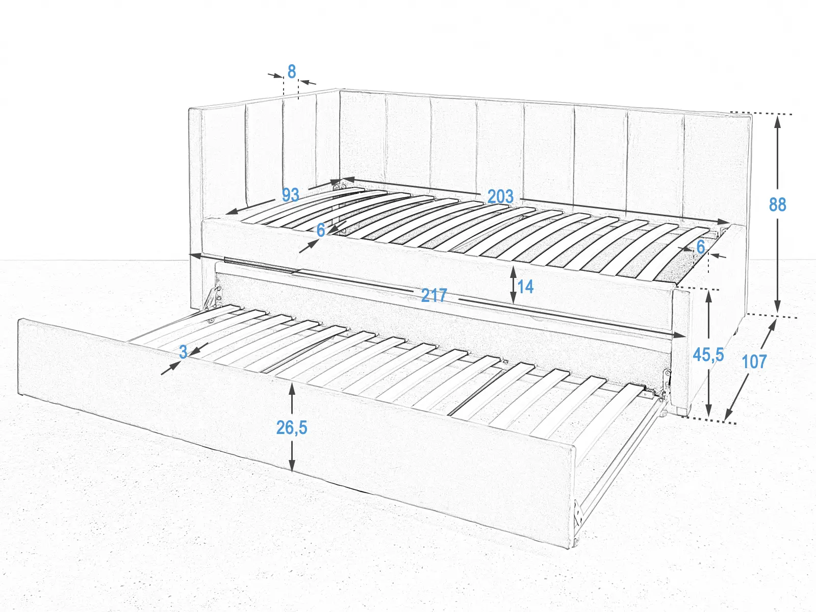 Divano Letto Dan 90x200
