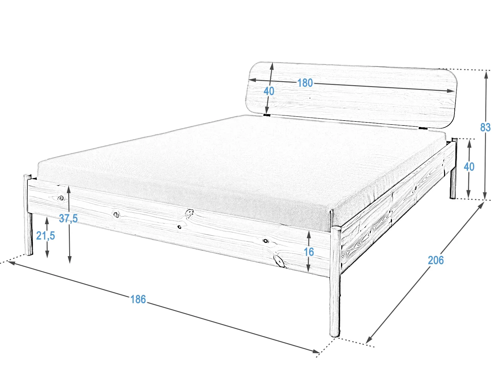 Letto Japandi 180x200