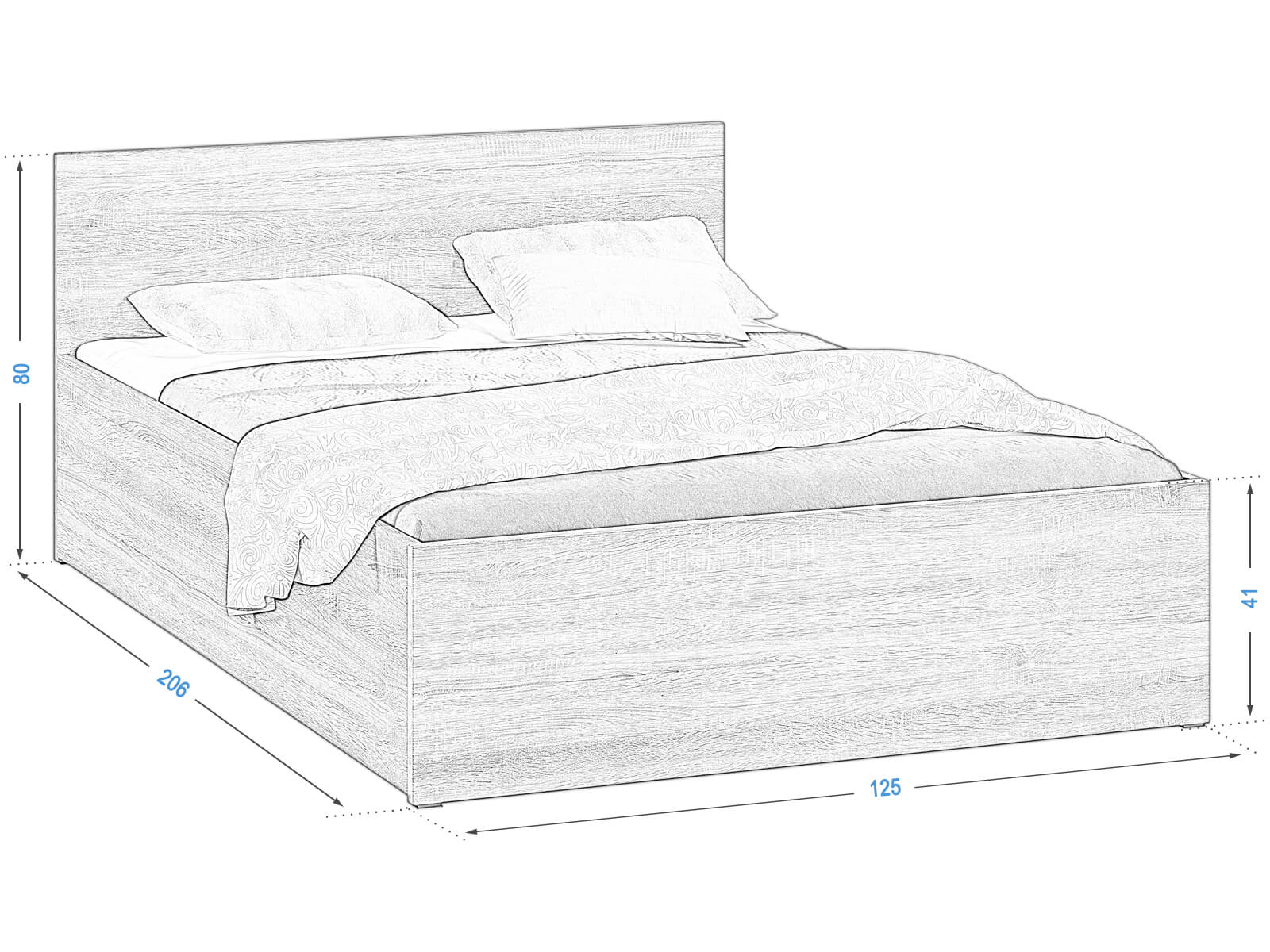 Letto DM1 120x200 Meble Magnat
