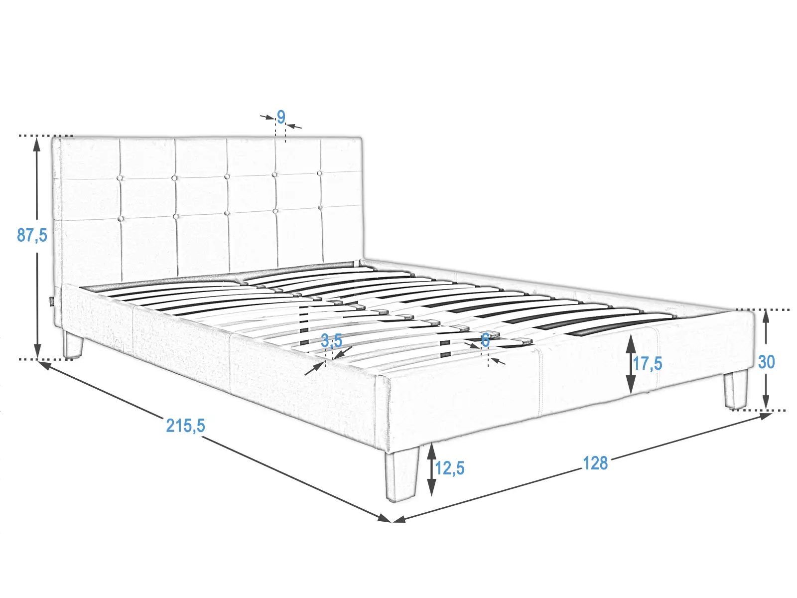 Dimensioni letto SUMI 120x200