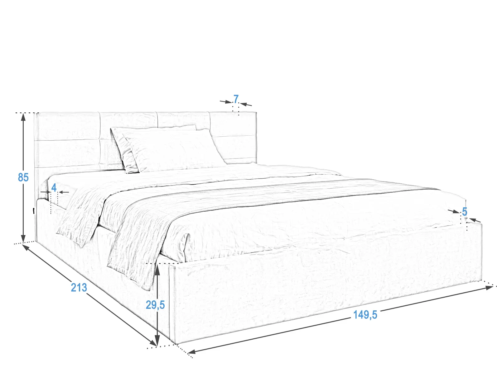 Dimensioni letto Tilo 140x200