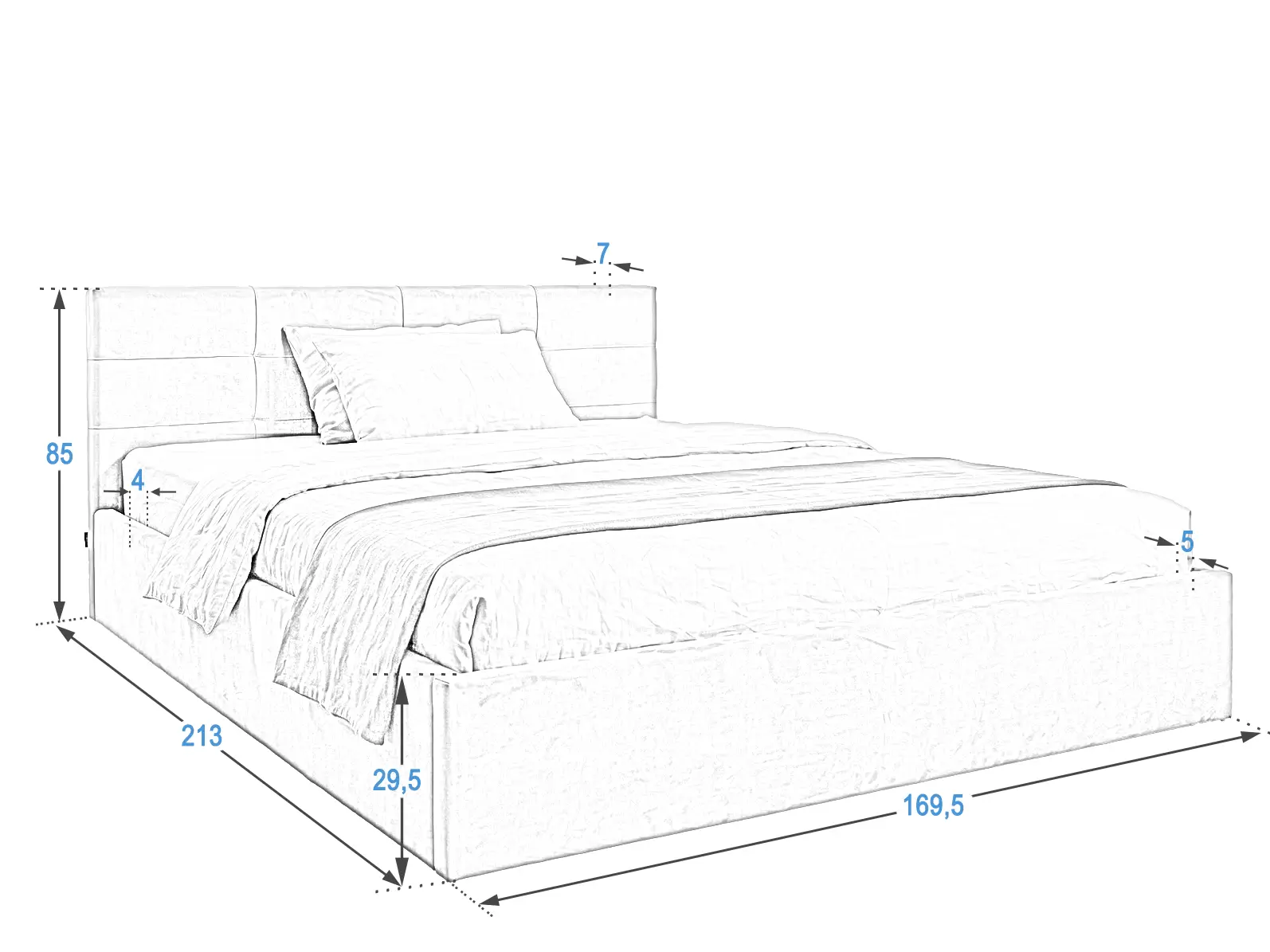 Dimensioni letto Tilo 160x200