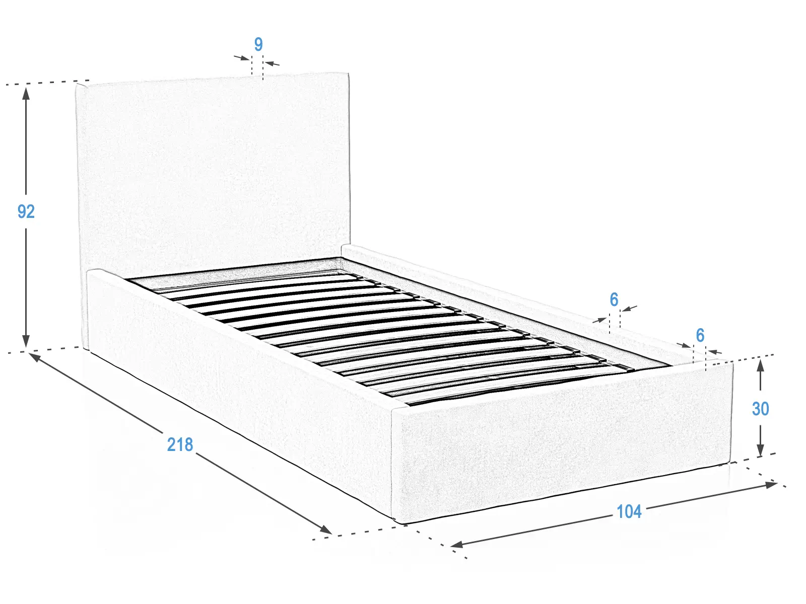 Letto imbottito Kids Line 4 90x200 Kids Line 4
